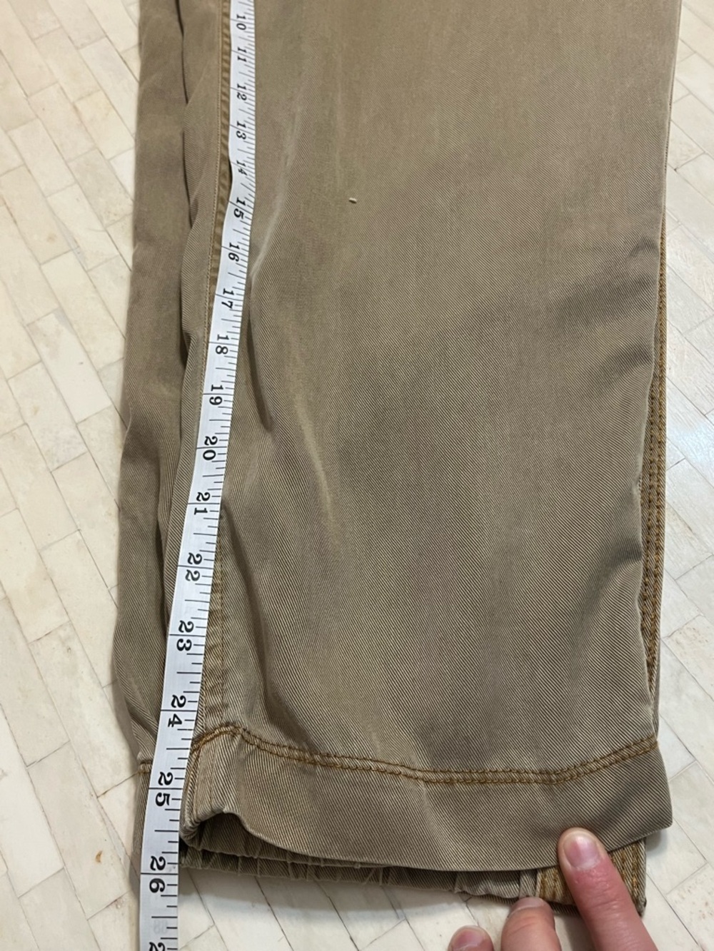 Tru Luxe Jeans Tan Side Stripe Boho Relaxed-Fit Utility Joggers size 12 - Picture 14 of 14